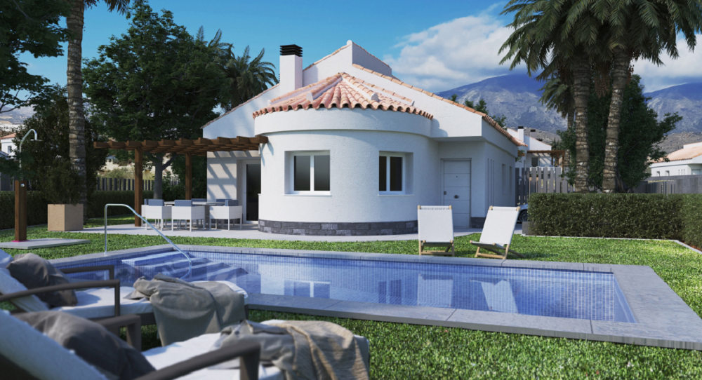 New development of detached villas on the reservoir of La Viñuela just 15 minutes from the coast and 10 minutes from Velez Malaga.