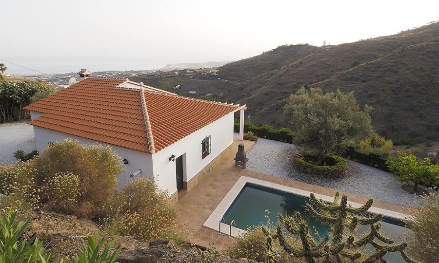 Villa con 2 camere da letto e piscina privata ad Algarrobo, in Andalusia.